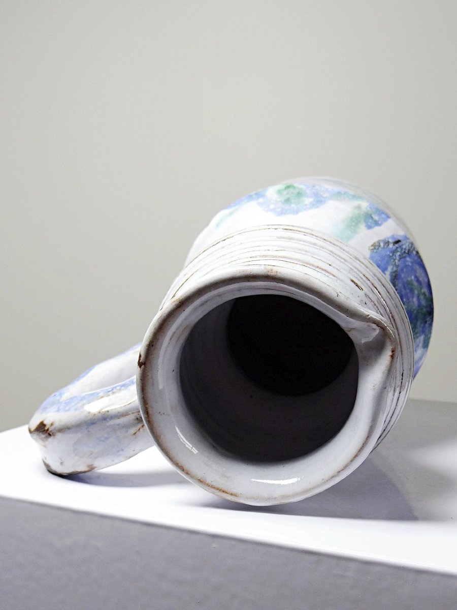 Vallauris 70's Glazed Stoneware Pitcher Attributed To Boris Kasianoff-photo-6