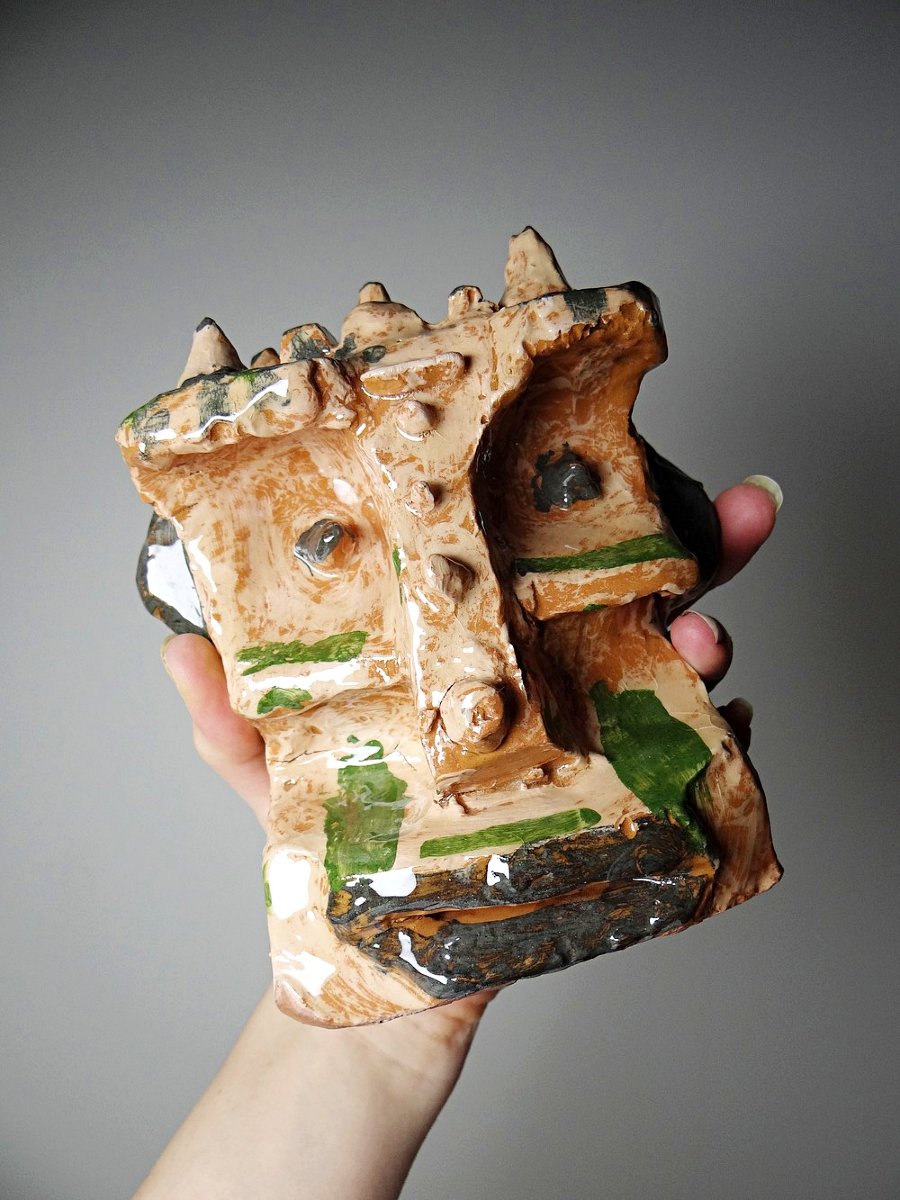 Modernist Brutalist Anthropomorphic Sculpture In Glazed Terracotta, 20th Century-photo-4