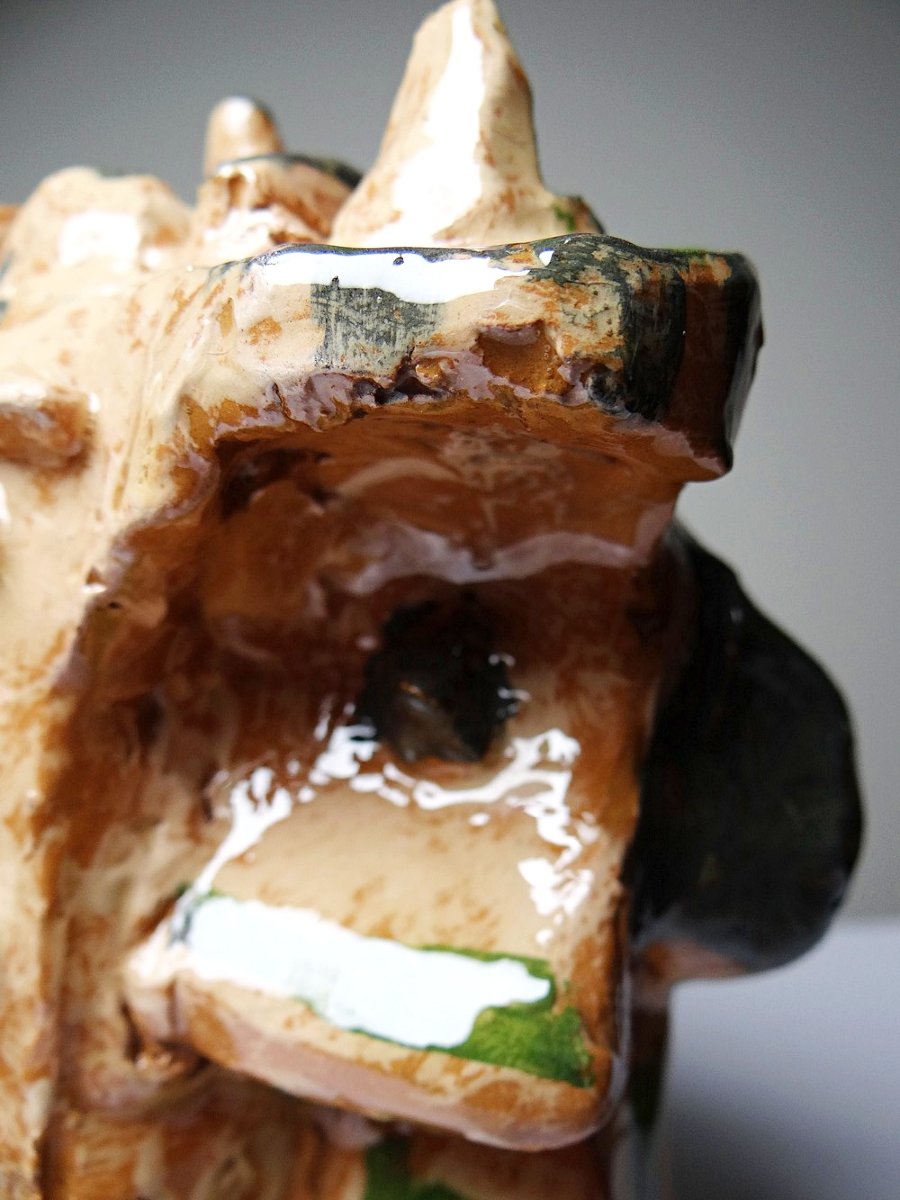 Modernist Brutalist Anthropomorphic Sculpture In Glazed Terracotta, 20th Century-photo-6