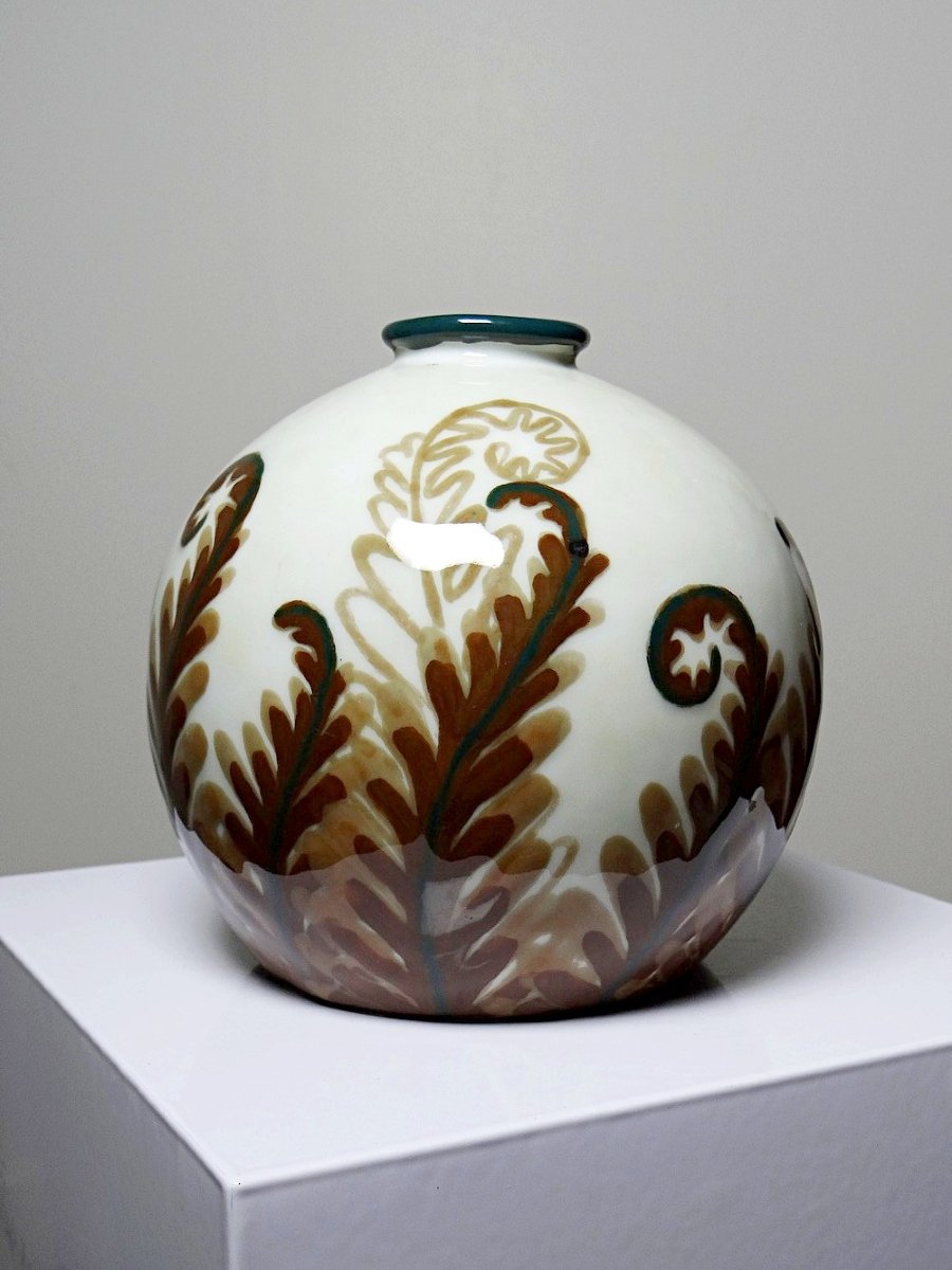 Petit vase boule porcelaine Tharaud Limoges circa 1920-1940-photo-4