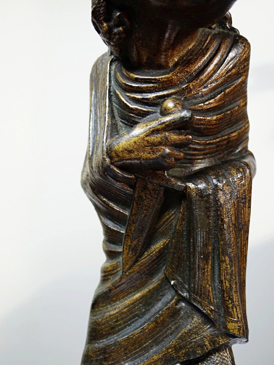 Bougeoir caricatural régule patiné, Frédérick Lemaître, ancien XIX-XXe-photo-6