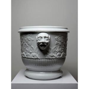 Gros cache pot/seau à champagne porcelaine Haviland Limoges repro St Cloud