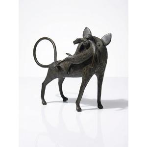 Bronze Lion, Hyena, Beast From Benin Dahomey Cotonou Vintage/antique