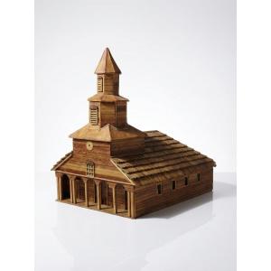 Vintage Wooden Church Model From The 1950s-1970s "iglesia Nercon Chiloe Chile"