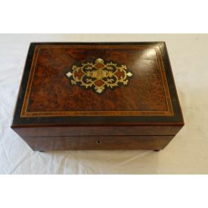 Coffret A Bijoux Napoleon III Marqueterie Boulle