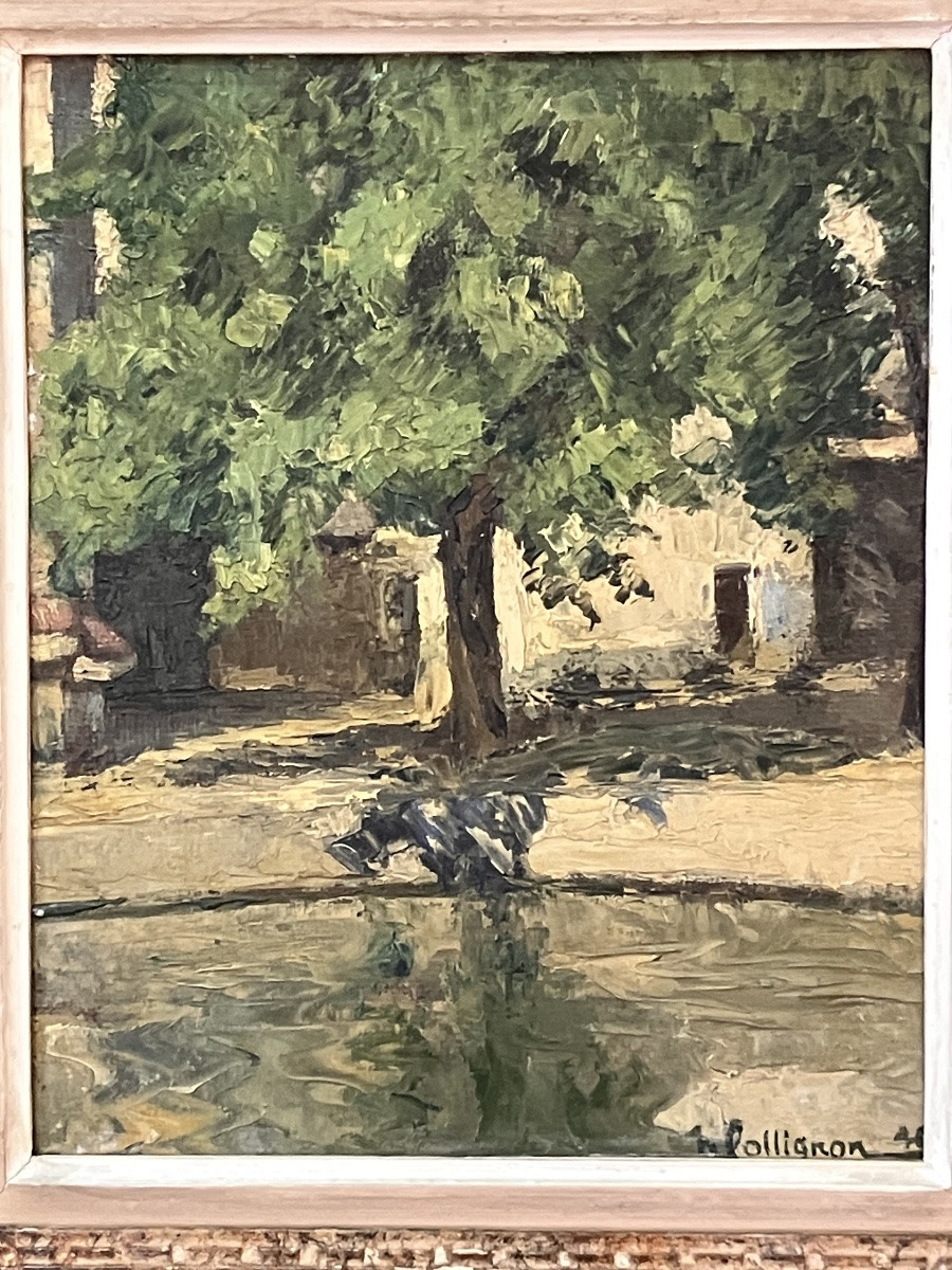 Painting By Collignon Dated 46-photo-3