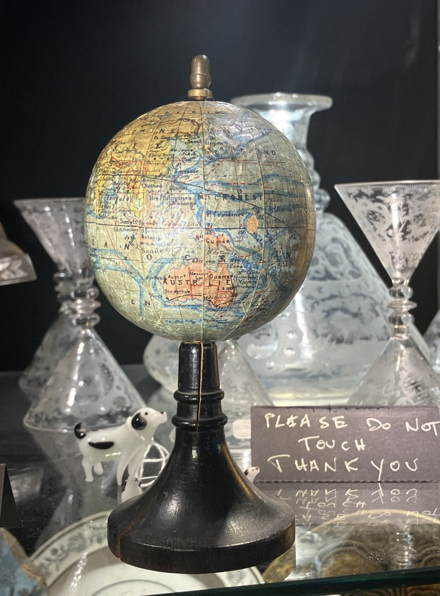Small Globe By Forest Late 19th Century-photo-2