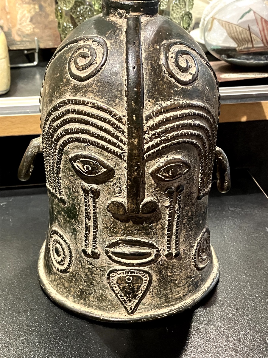 Ceremonial Bronze Bell, Africa Culture Sao -photo-3