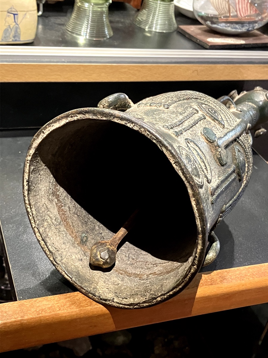 Ceremonial Bronze Bell, Africa Culture Sao -photo-2