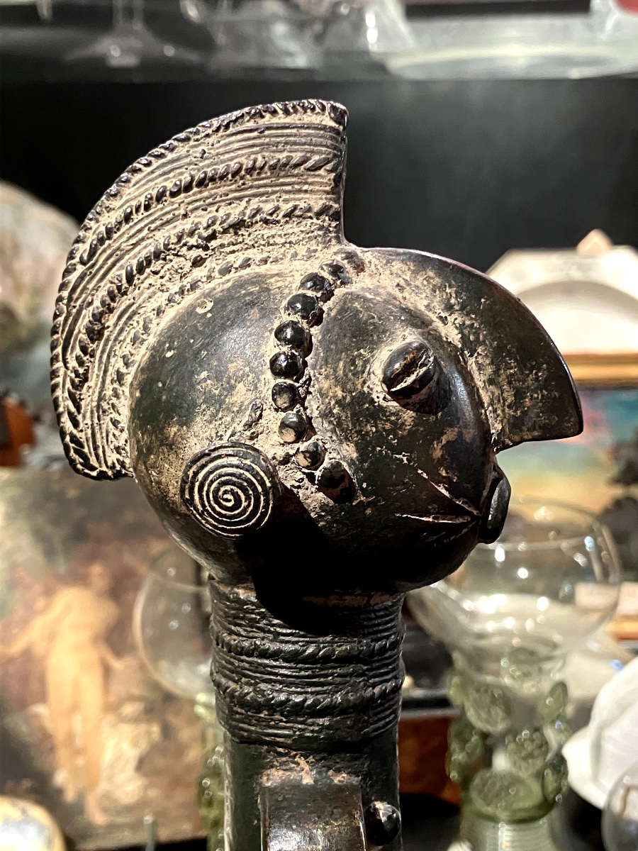Ceremonial Bronze Bell, Africa Culture Sao -photo-3