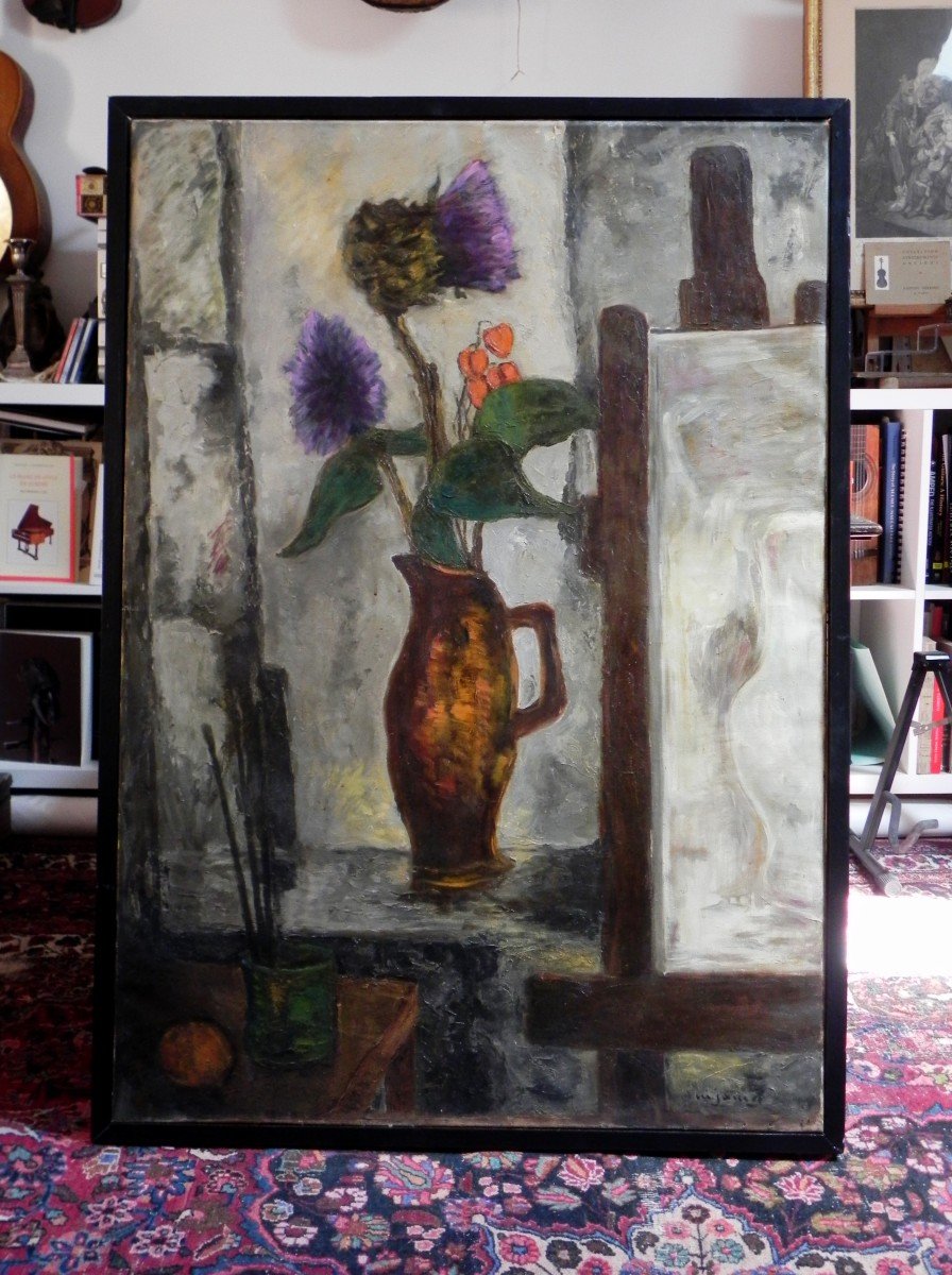  Tableau Hst 20ème siècle  Suiveur De Buffet