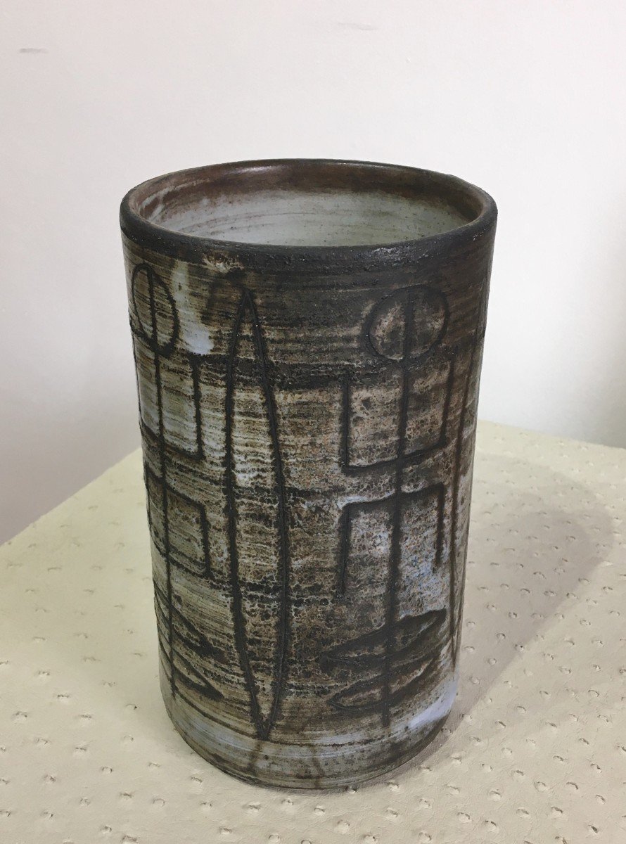 Roll Vase By Jacques Pouchain-photo-2