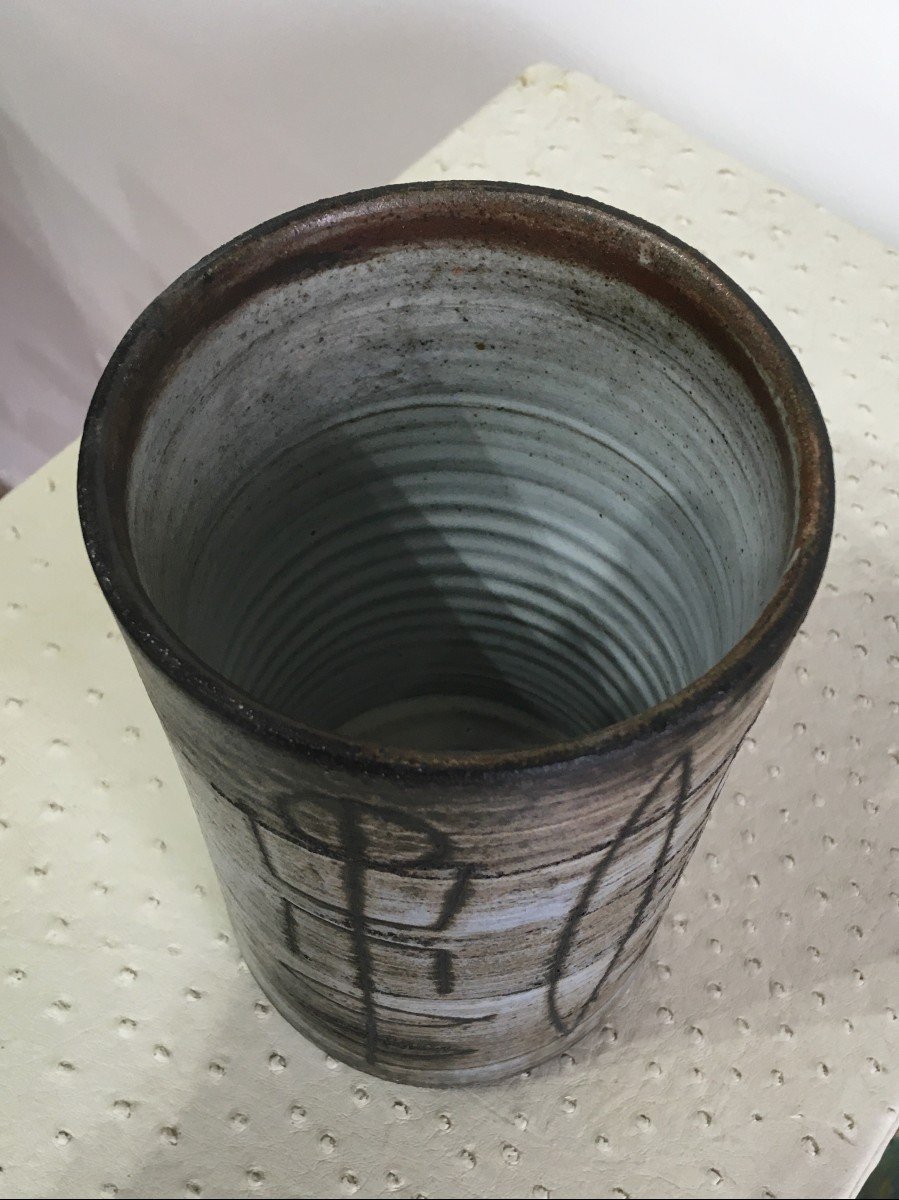 Roll Vase By Jacques Pouchain-photo-3