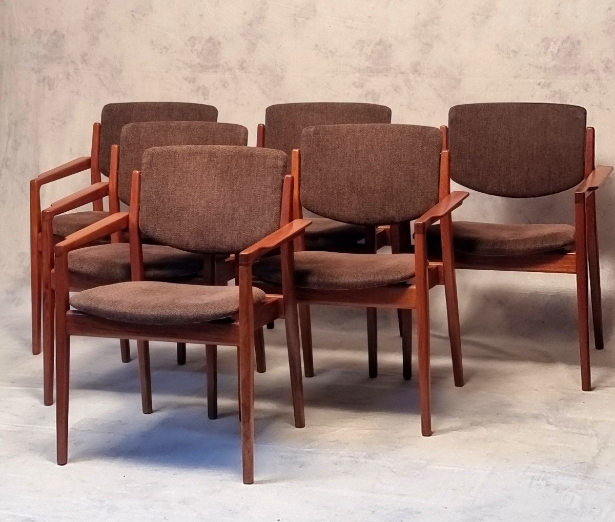 Suite Of 6 Armchairs Model 196 - Finn Juhl For France & Son - Teak - Ca 1960