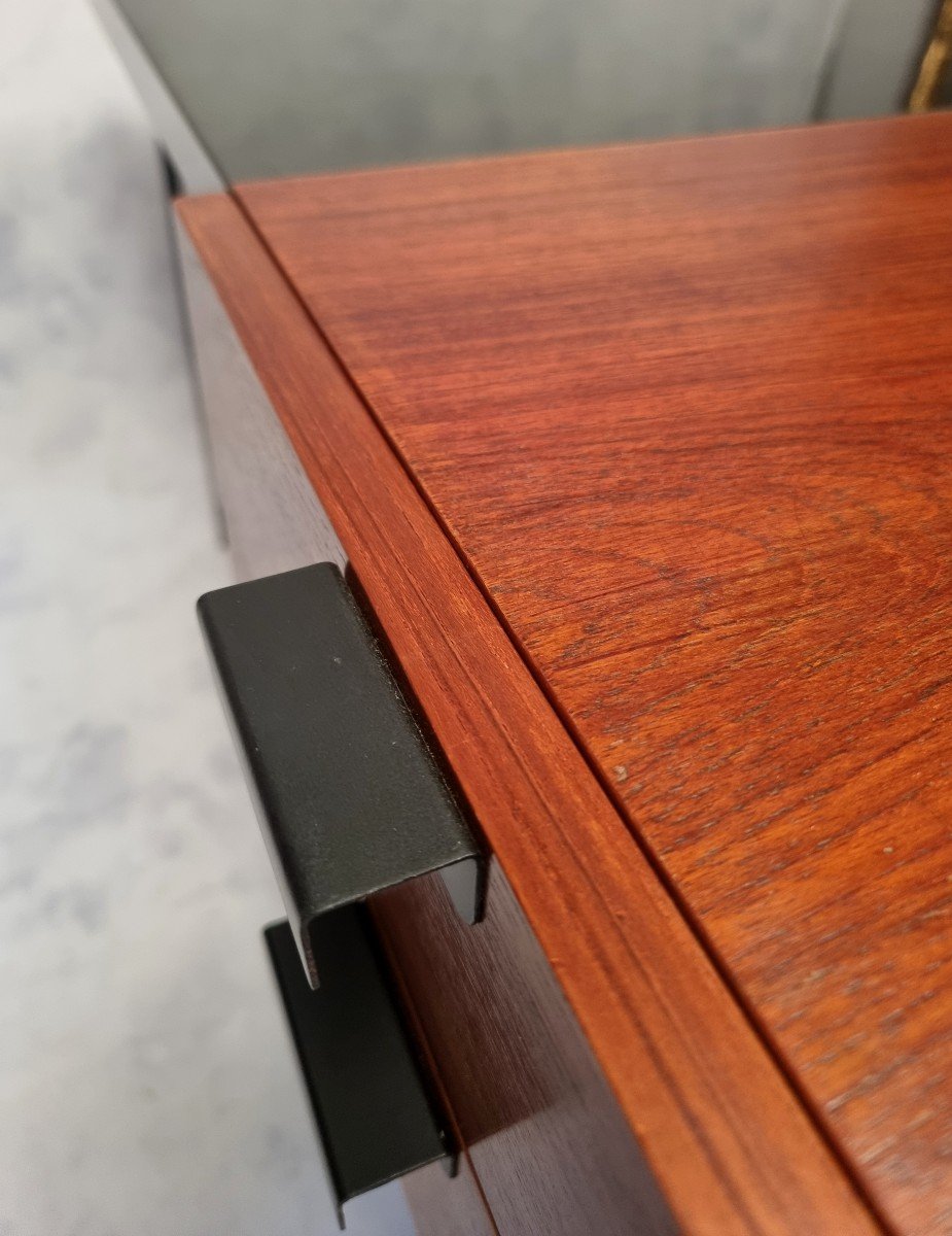 Desk Cm141 By Pierre Paulin For Thonet - Mahogany & Metal - Ca 1953-photo-5