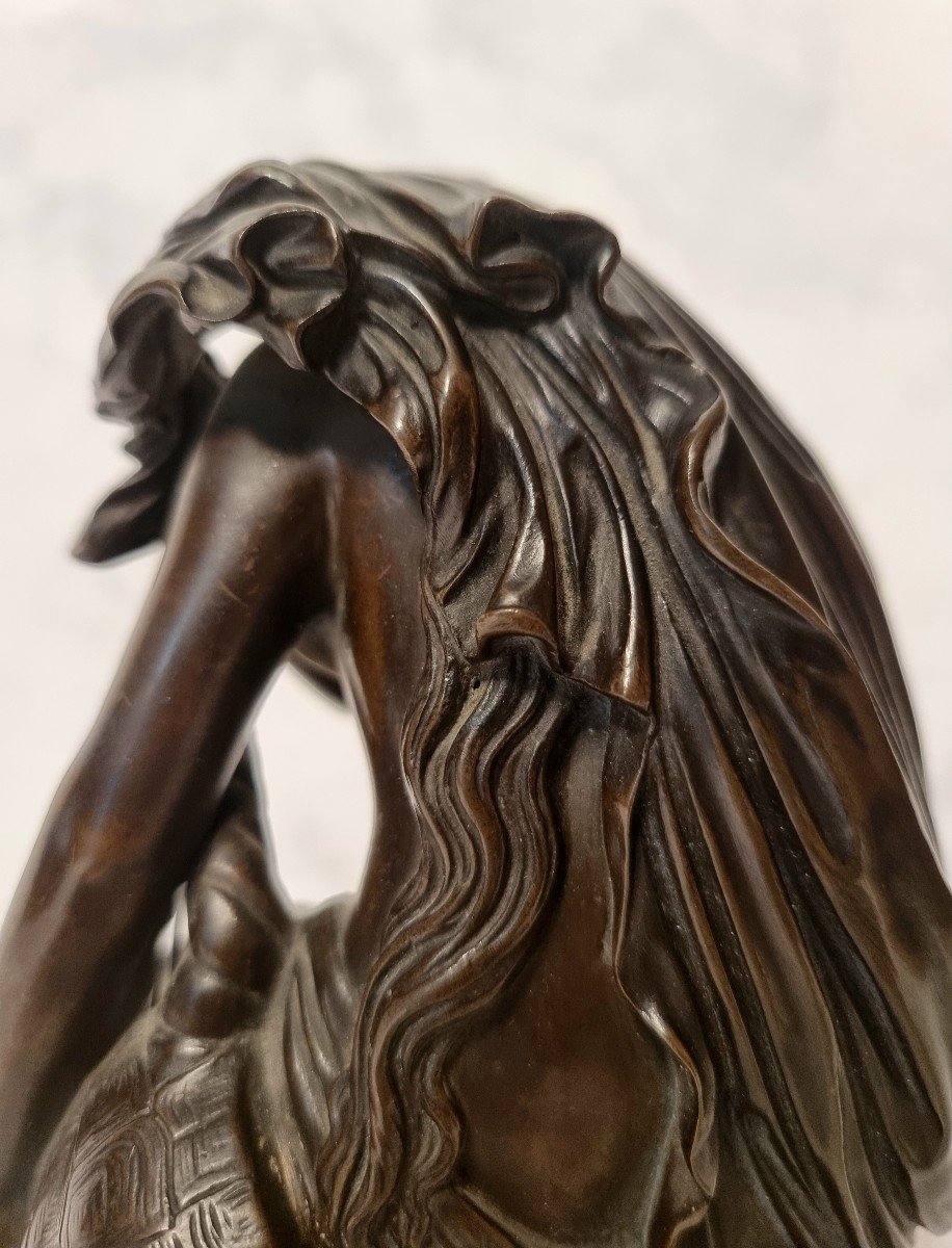 Apollon Par Auguste Clésinger – Bronze Patiné – Rome – 1857-photo-6