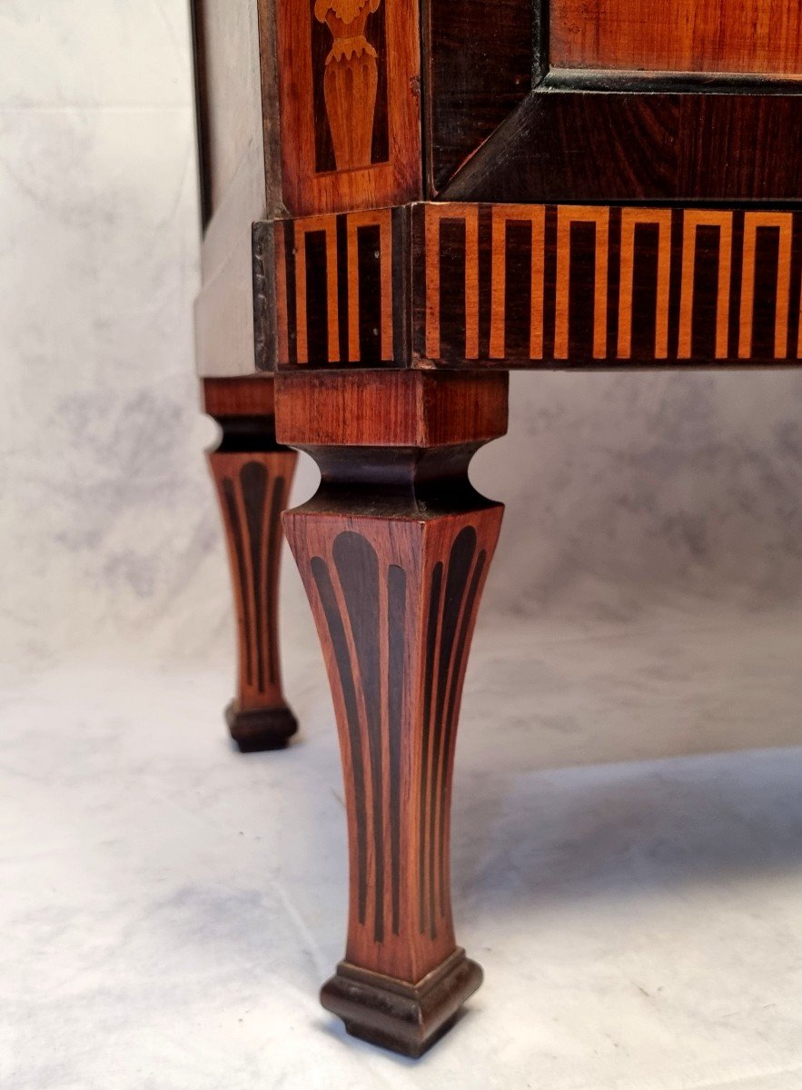 Italian Commode Louis XVI Style - Rosewood - 20th-photo-8
