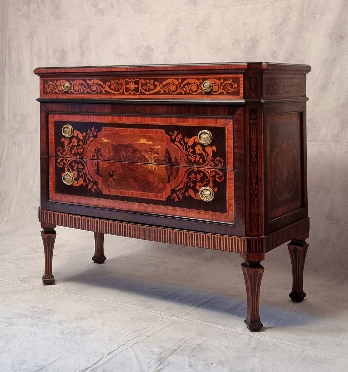 Italian Commode Louis XVI Style - Rosewood - 20th