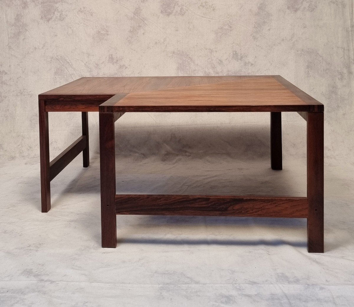 Table Basse d'Angle - Ole Knudsen & Torben Lind Pour France & Son - Palissandre - Ca 1960-photo-2