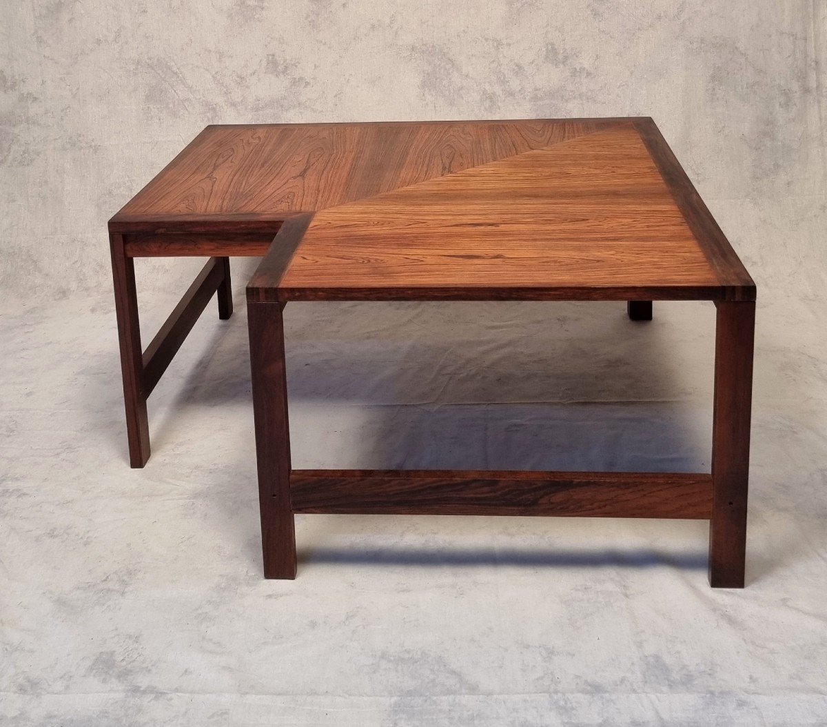 Corner Coffee Table - Ole Knudsen & Torben Lind For France & Son - Rosewood - Ca 1960-photo-3