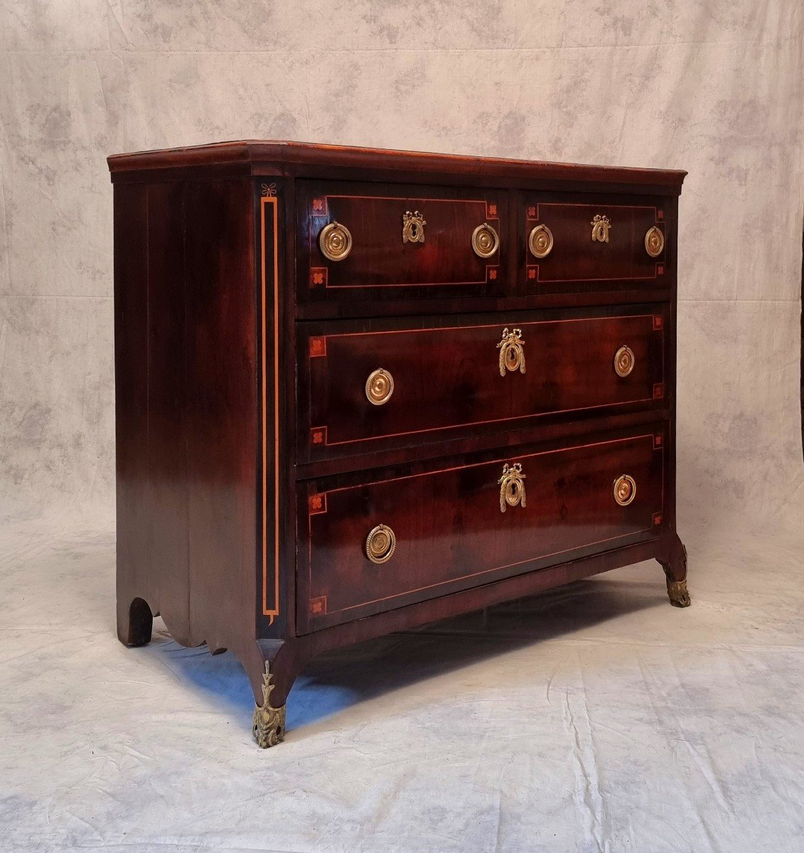 Louis XV Period Chest Of Drawers - Amaranth & Violet Wood - 18th-photo-3