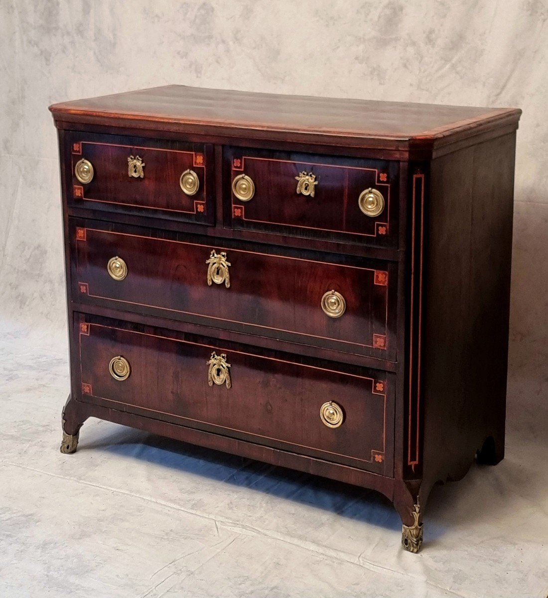 Louis XV Period Chest Of Drawers - Amaranth & Violet Wood - 18th