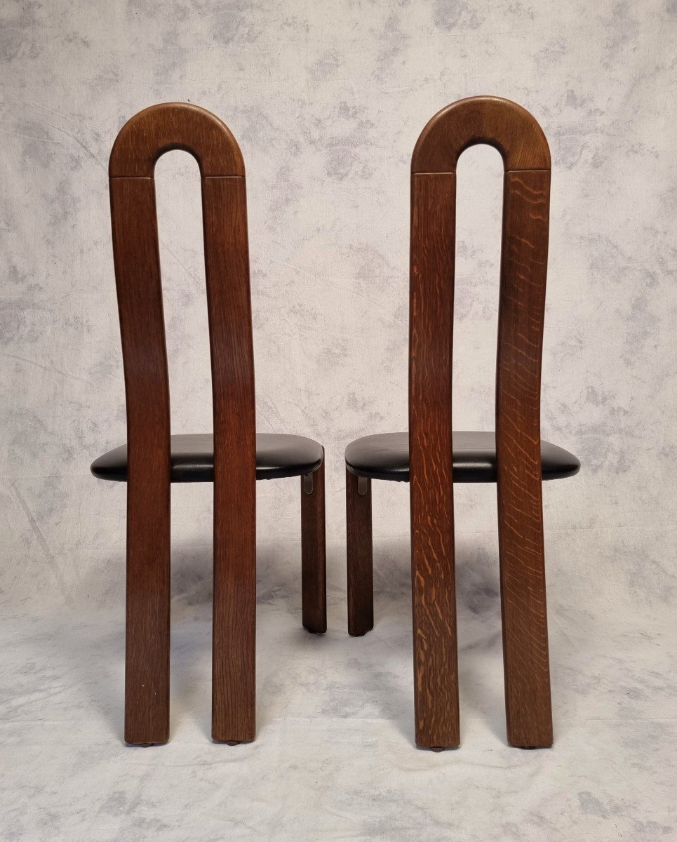 Pair Of Bruno Rey Chairs - Dietiker, The "stuhl Aus Stein Am Rhein" Workshop - Oak - Ca 1970-photo-2