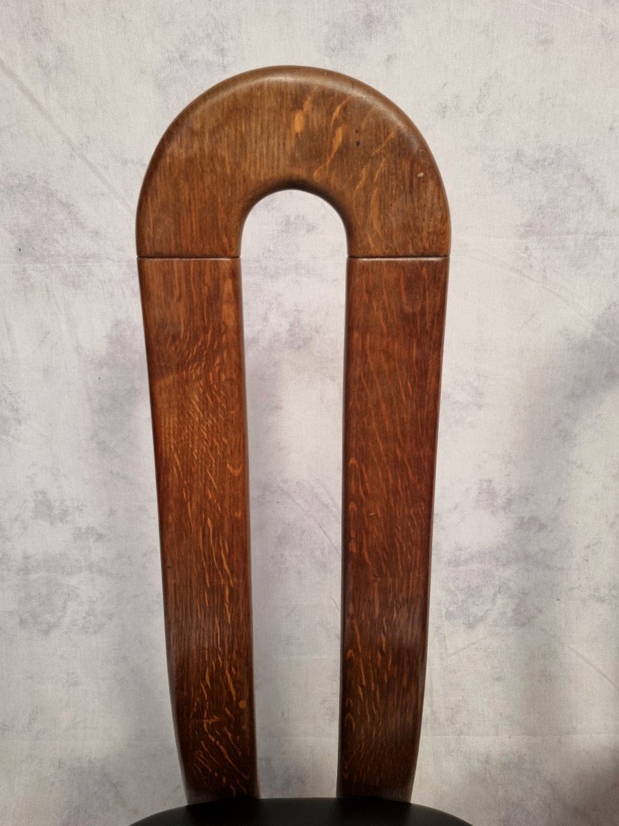 Pair Of Bruno Rey Chairs - Dietiker, The "stuhl Aus Stein Am Rhein" Workshop - Oak - Ca 1970-photo-6