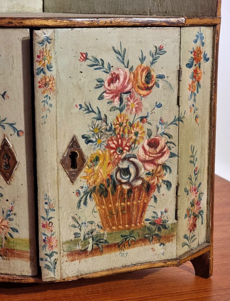Paire d'Encoignures d'Appliques époque Louis XV - Bois Peint - 18ème -photo-3