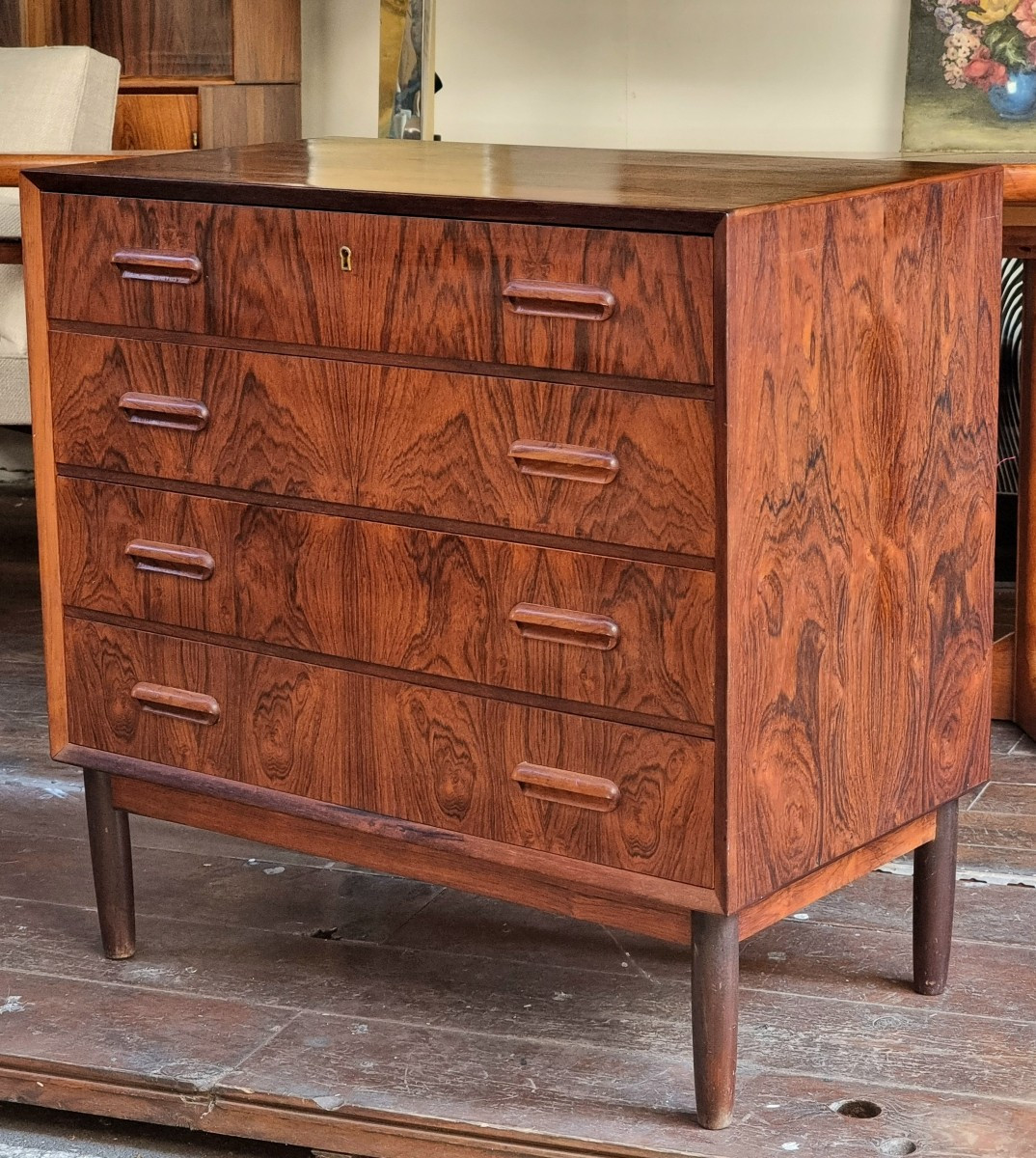 Commode vintage scandinave en palissandre 1960