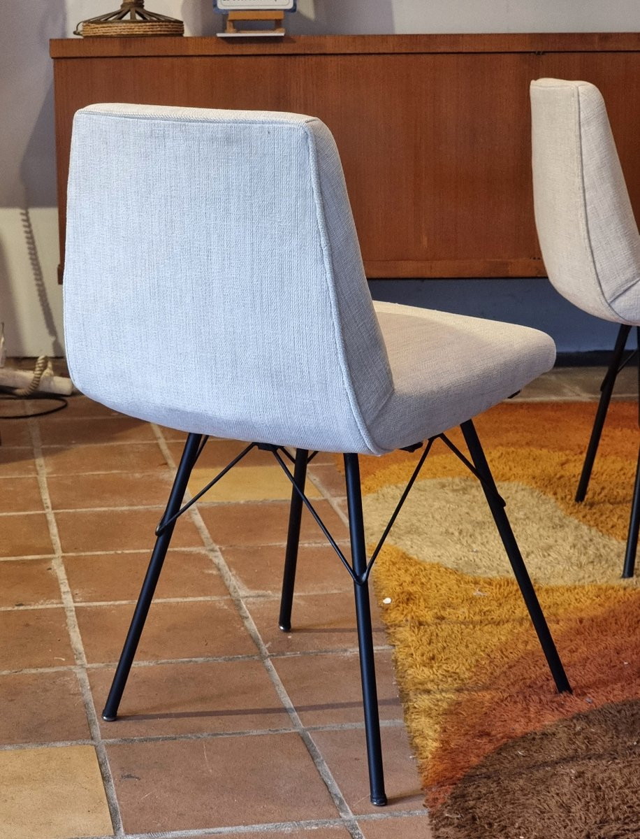 Set Of Six Chairs By Gérard Guermonprez, France, 1950-photo-2