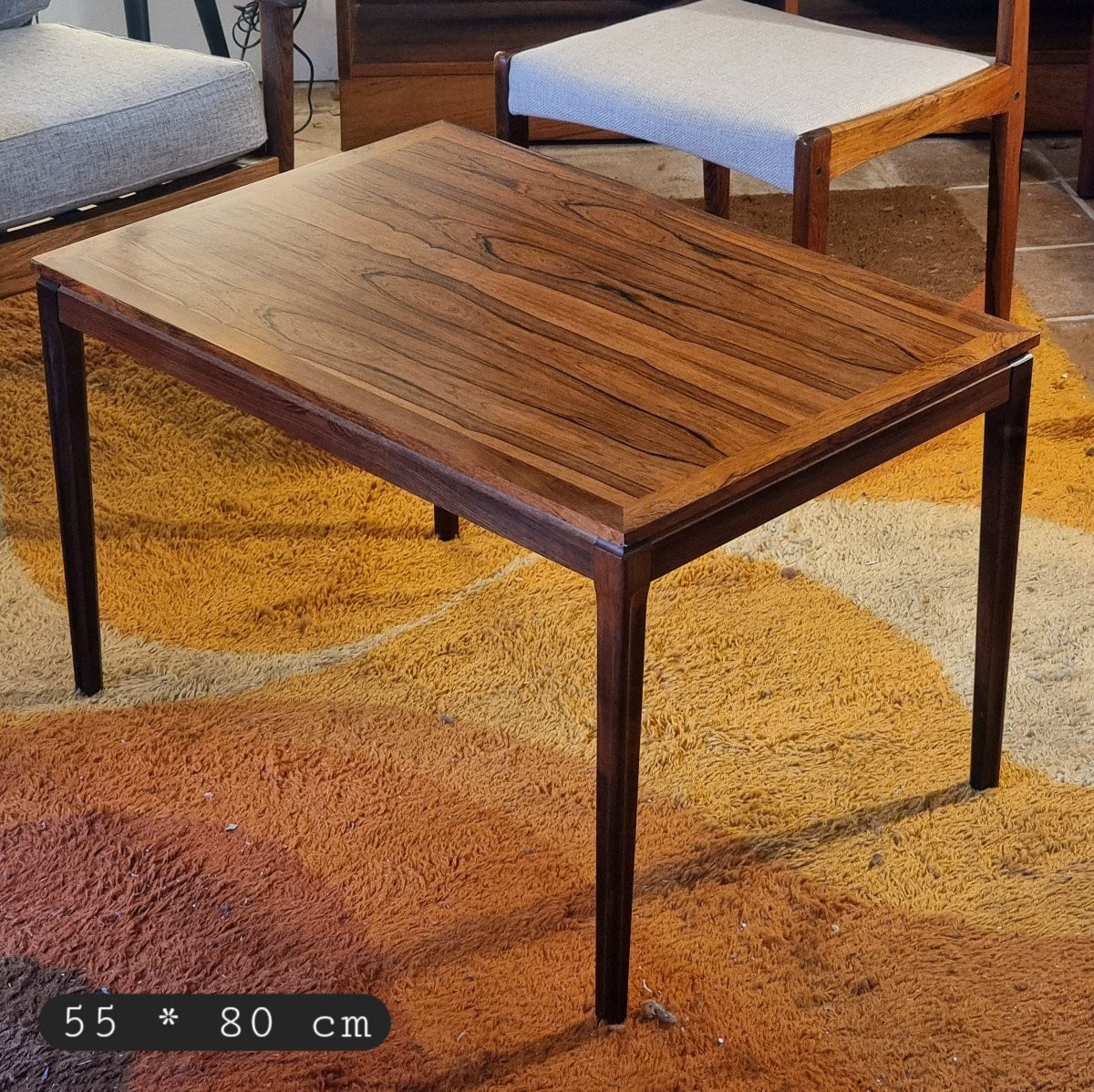 Vintage Scandinavian Rosewood Coffee Table, Side Table, 1960s-photo-1
