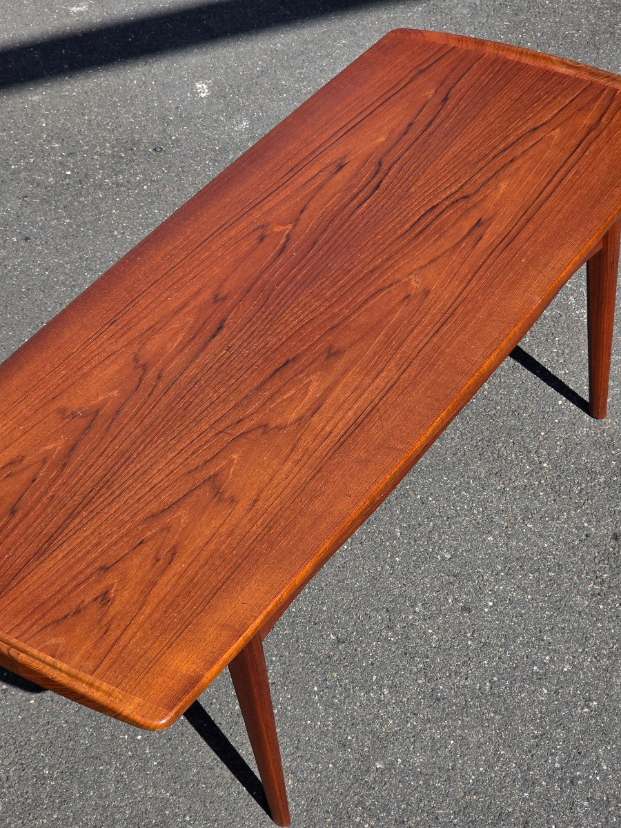 Coffee Table By Edvard And Tove Kindt Larsen, France & Son, Teak, 1960-photo-3
