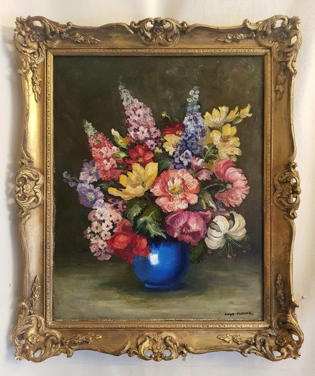 Oil On Canvas - Gwyn Flower - Still Life - 20th