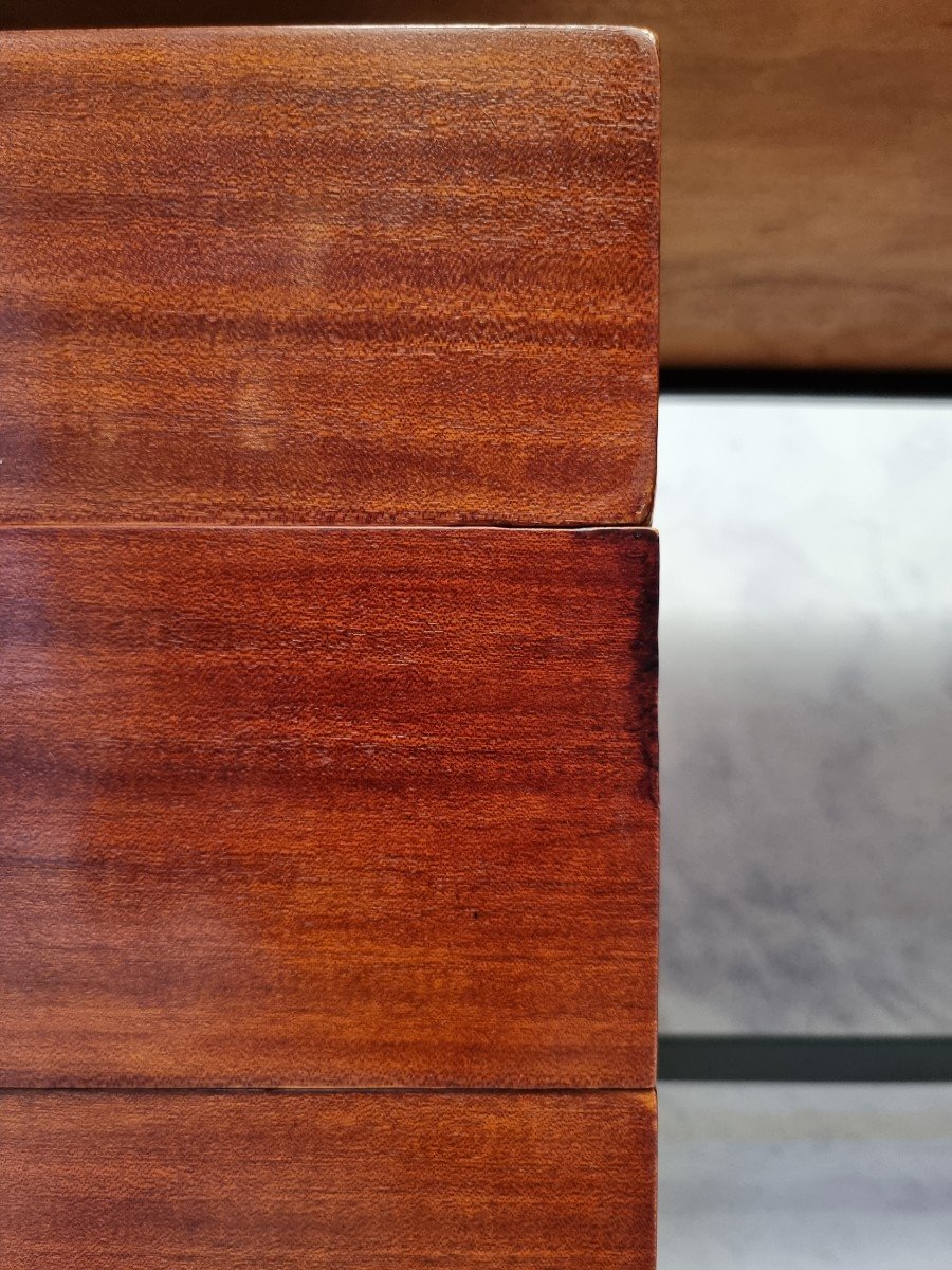 Desk Cm 172 - Pierre Paulin Edition Thonet - Mahogany & Metal - Ca 1955-57-photo-7