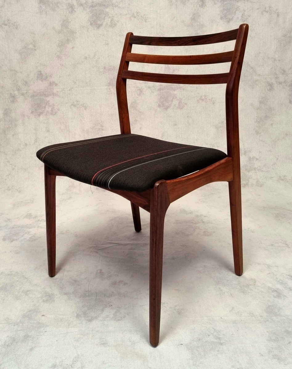 Suite De 4 Chaises De Vestervig Eriksen Pour  Brdr. Tromborg - Palissandre - Ca 1960-photo-4