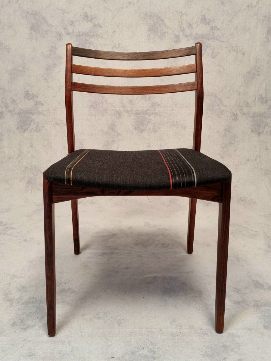Suite De 4 Chaises De Vestervig Eriksen Pour  Brdr. Tromborg - Palissandre - Ca 1960-photo-1