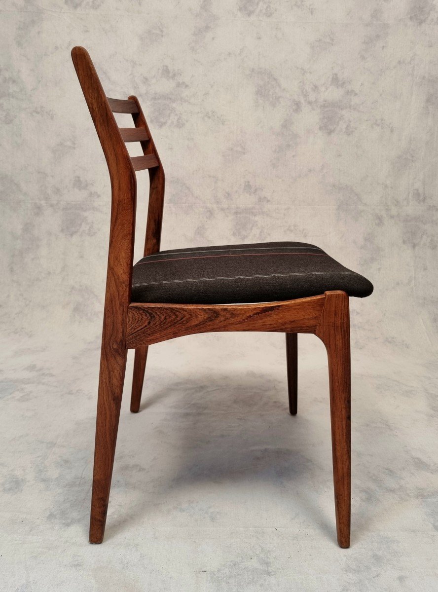Suite De 4 Chaises De Vestervig Eriksen Pour  Brdr. Tromborg - Palissandre - Ca 1960-photo-4