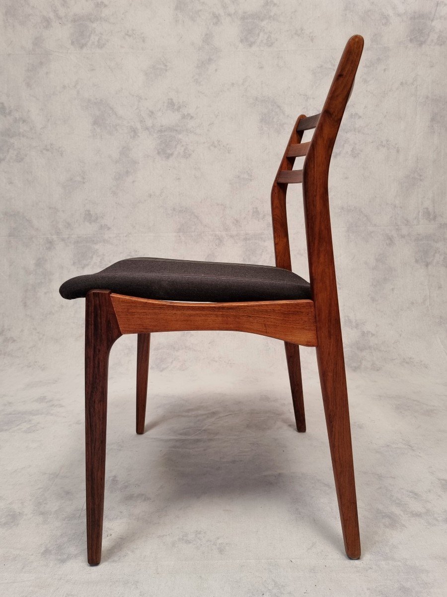 Suite De 4 Chaises De Vestervig Eriksen Pour  Brdr. Tromborg - Palissandre - Ca 1960-photo-5