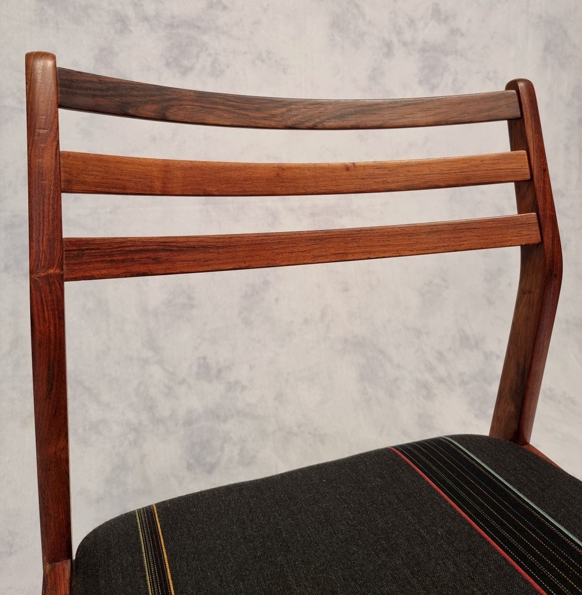 Suite De 4 Chaises De Vestervig Eriksen Pour  Brdr. Tromborg - Palissandre - Ca 1960-photo-6