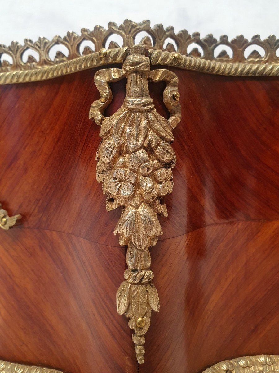 Planter Napoleon III Period - Sèvres Porcelain - Rosewood & Bronze - 19th-photo-5