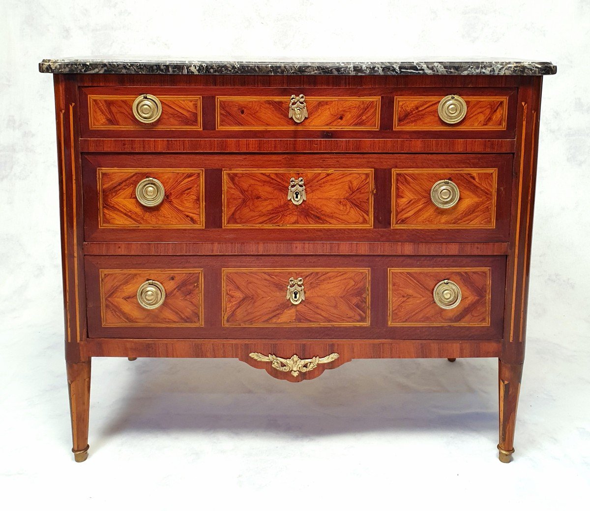 Commode Époque Louis XVI – Bois De Rose & Palissandre – 18ème-photo-4