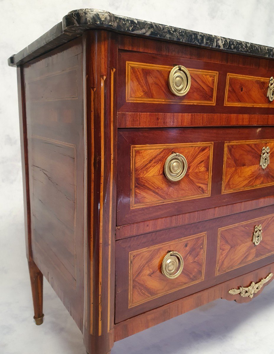 Commode Époque Louis XVI – Bois De Rose & Palissandre – 18ème-photo-3