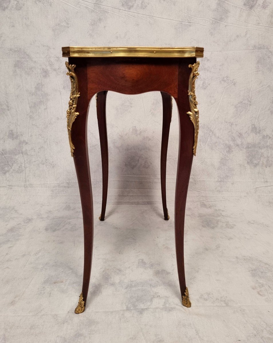 Regency Style Writing Table - Dlg François Linke - Violet Wood - 19th-photo-4