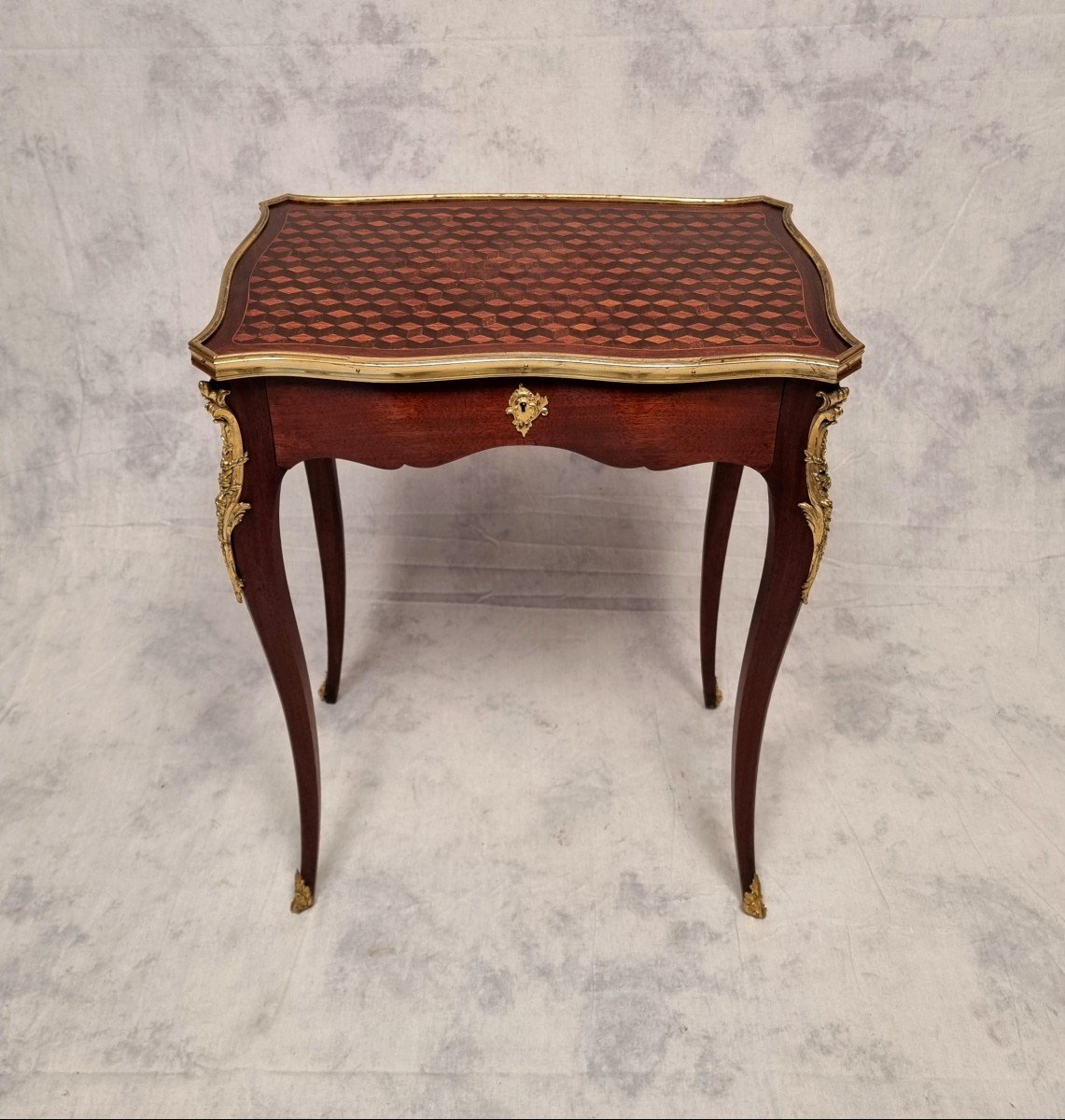 Regency Style Writing Table - Dlg François Linke - Violet Wood - 19th-photo-2