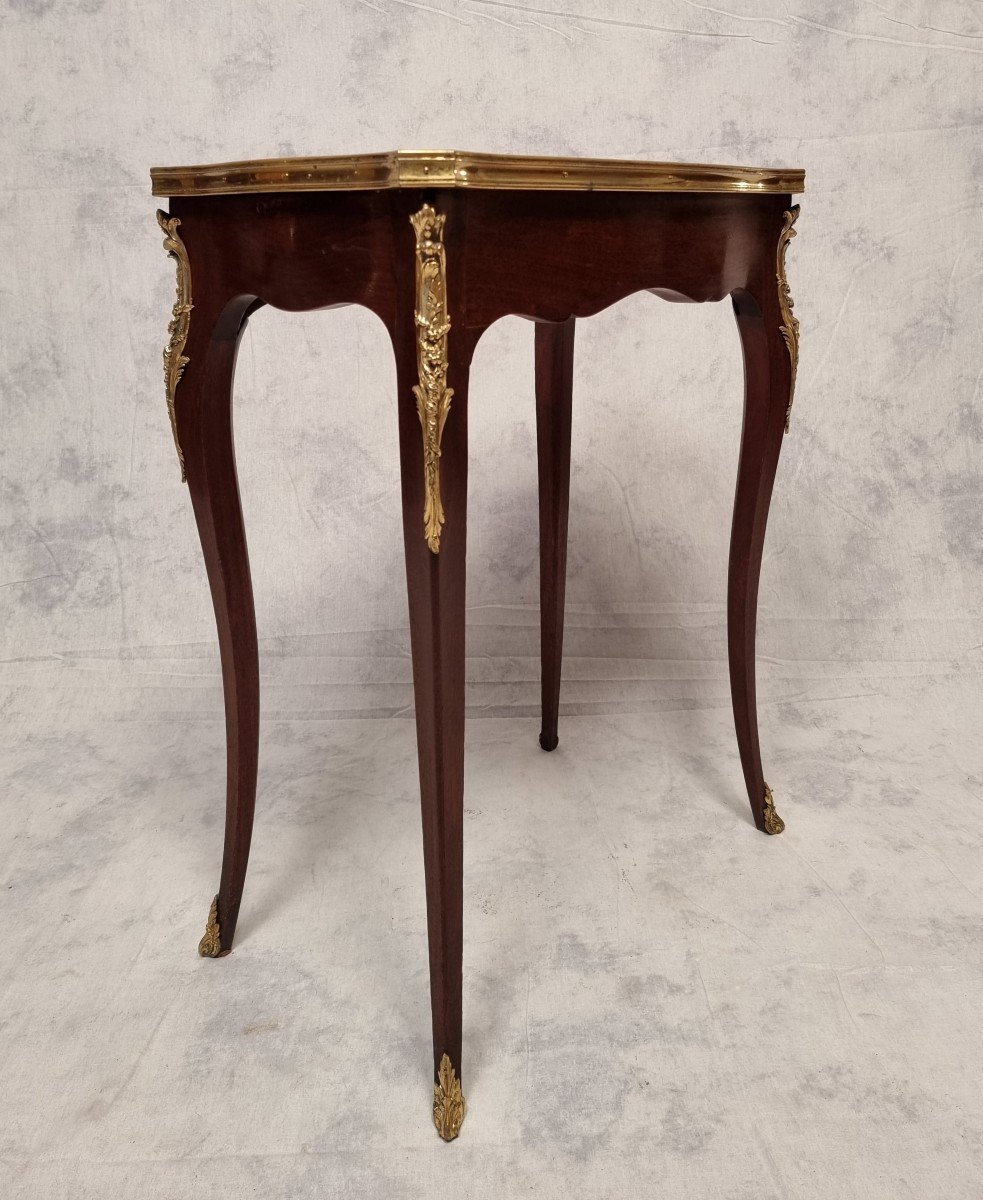 Regency Style Writing Table - Dlg François Linke - Violet Wood - 19th-photo-3