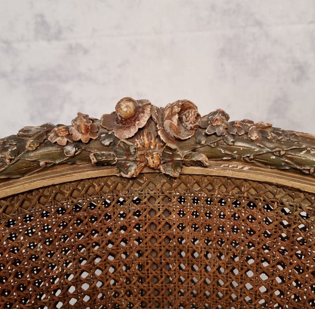 Louis XVI Style Office Armchair - Lacquered Wood - 19th-photo-7