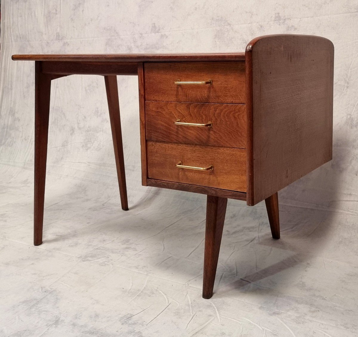 Reconstruction Period Desk - Oak - Ca 1950-photo-2