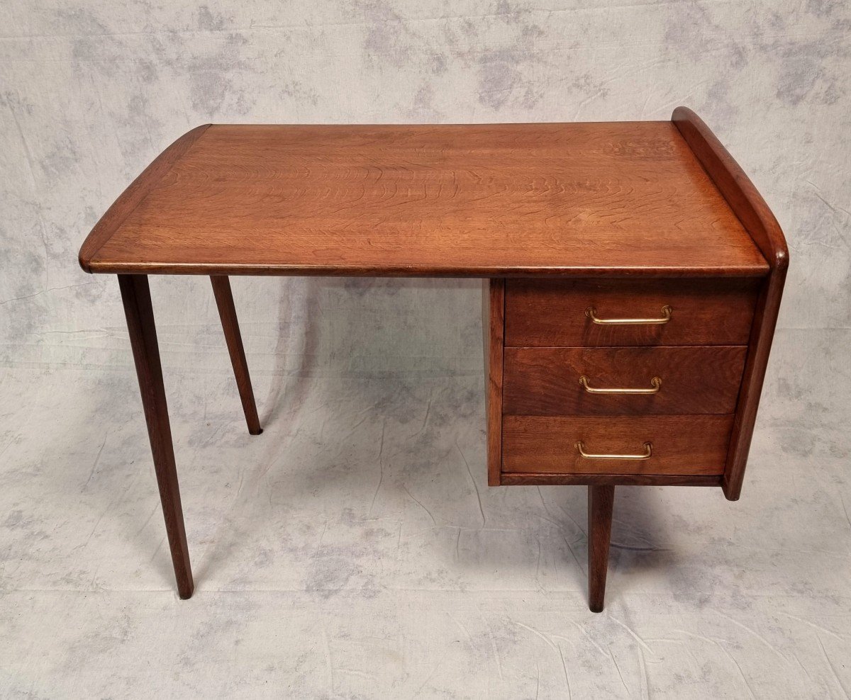 Reconstruction Period Desk - Oak - Ca 1950-photo-3