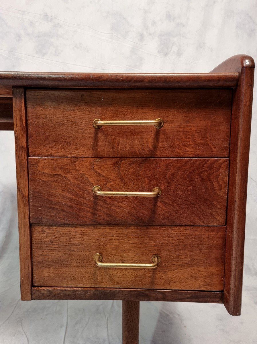 Reconstruction Period Desk - Oak - Ca 1950-photo-5
